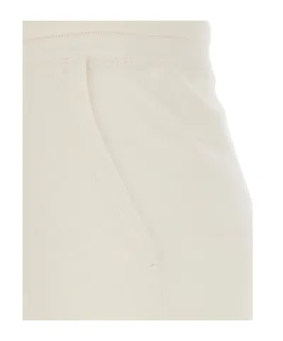 Elisabetta Franchi White Regular Drawstring Pants In White