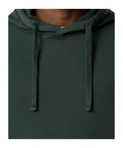 Stone Island Regular-fit Hooded Sweatshirt With Pouch Pocket In Green