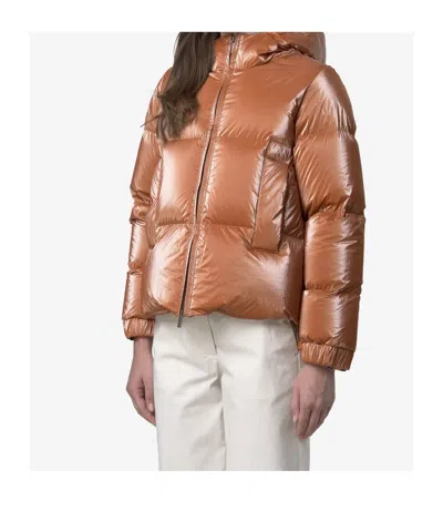 K-way Doudoune Lethille Thermo Pearly Orange In Brown