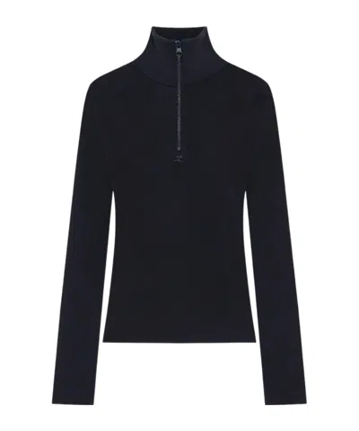Courrèges Courregès Midnight Blue Wool Sweater In Blue