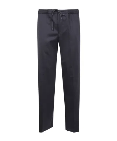 Pt01 Drawstring Casual Pants In Black