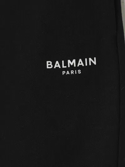 Balmain Logo-embroidered Pants In Black