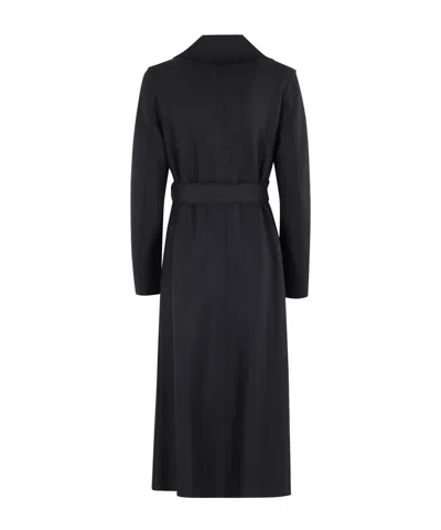 Harris Wharf London Long Coat In Pressed Wool In Black