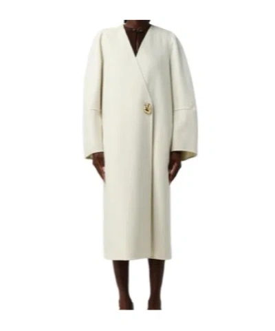Fabiana Filippi Cashmere Wrap Coat In White