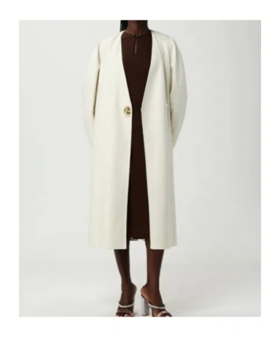 Fabiana Filippi Cashmere Wrap Coat In White