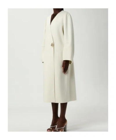 Fabiana Filippi Cashmere Wrap Coat In White