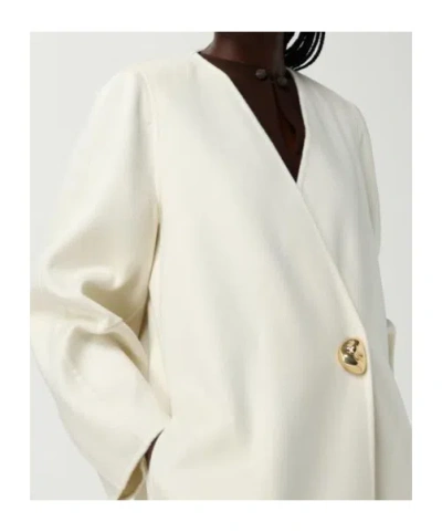 Fabiana Filippi Cashmere Wrap Coat In White