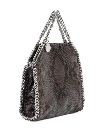 Stella Mccartney Womens Espresso Mini Falabella Snake-print Faux-leather Tote Bag In Brown