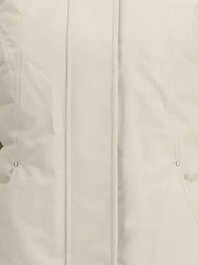 Moose Knuckles White Recycled Polyester Down Jacket In Neutral