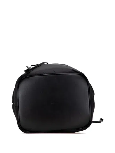 Pre-owned Saint Laurent 2023 Nylon Rive Gauche Drawstring Backpack In Black