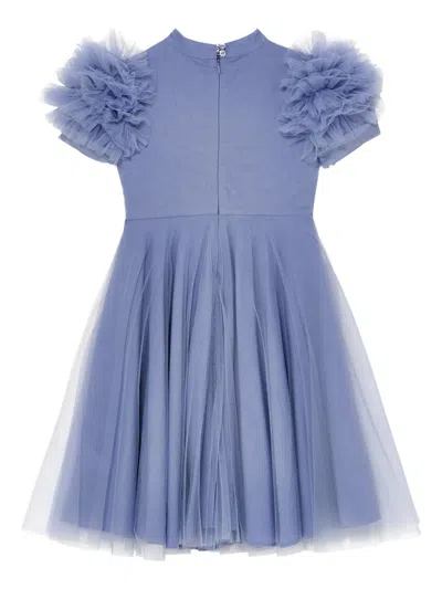 Tutu Du Monde Jardin De Monet Ruffled Floral Dress In Blue