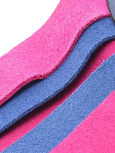 Pre-owned Hermes 2010-2025 Lambskin Paddock Flot Bag Charm Key Chain In Blue