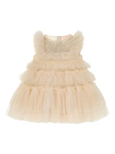 Tutu Du Monde Bright Star Ruffled Dress In Neutral