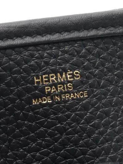 Pre-owned Hermes 2025 Clemence Evelyne Iii Pm Shoulder Bag In Black