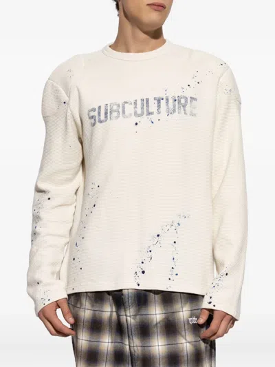 Misbhv Printed Long-sleeve T-shirt In Neutral