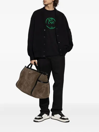 Iceberg Logo Graphic Print Short Sleeve T-shirt In Black