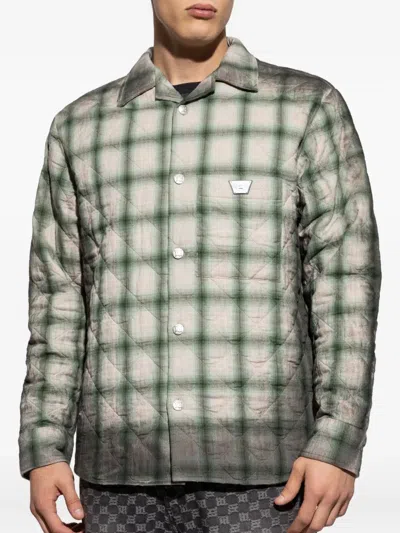 Misbhv Checked Quilted Overshirt In Multi