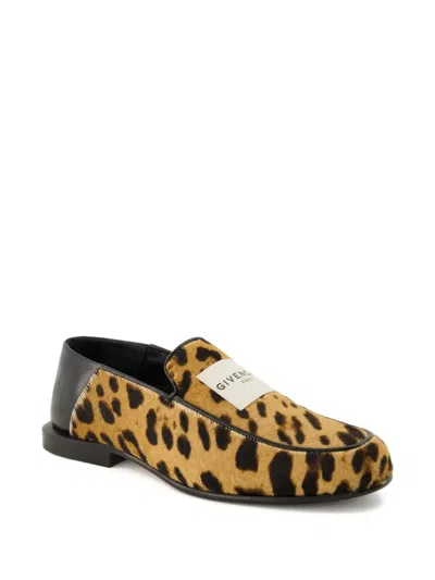 Givenchy Leopard-print Leather Loafers In Multi