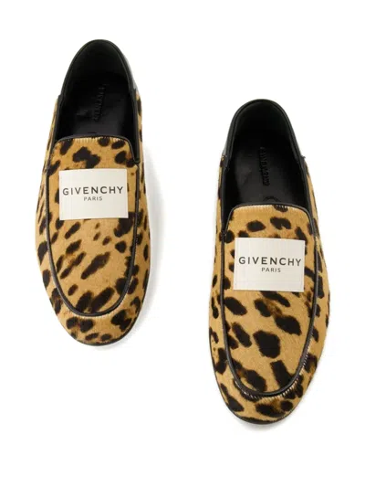 Givenchy Leopard-print Leather Loafers In Multi