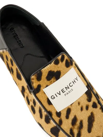 Givenchy Leopard-print Leather Loafers In Multi