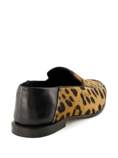 Givenchy Leopard-print Leather Loafers In Multi