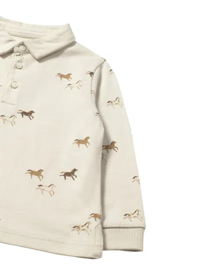 Mayoral Printed Polo Shirt In Neutral