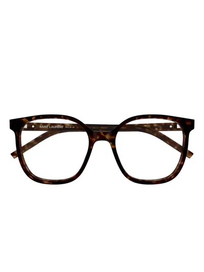 Saint Laurent Full-frame Plain Mirror In Brown