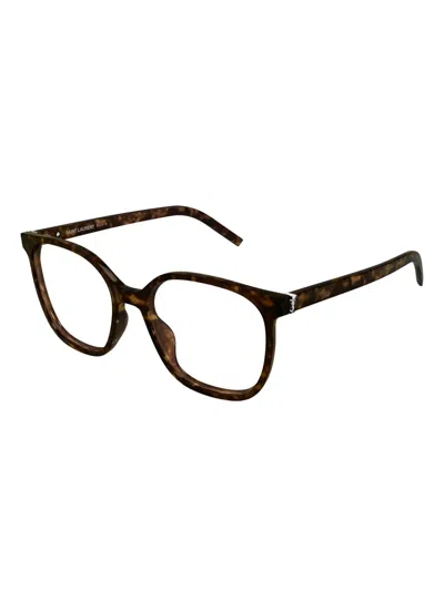 Saint Laurent Full-frame Plain Mirror In Brown