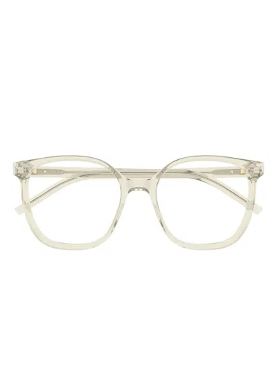 Saint Laurent Square-frame Glasses In Neutral