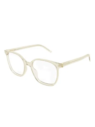 Saint Laurent Square-frame Glasses In Neutral