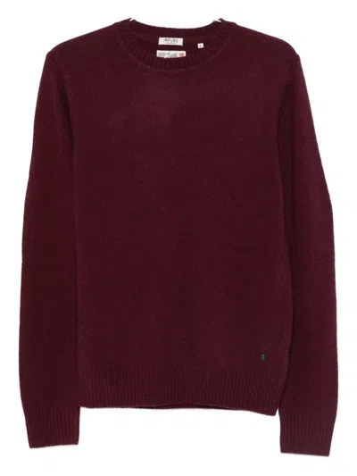 Impure Charlie Crew-neck Sweater In Burgundy