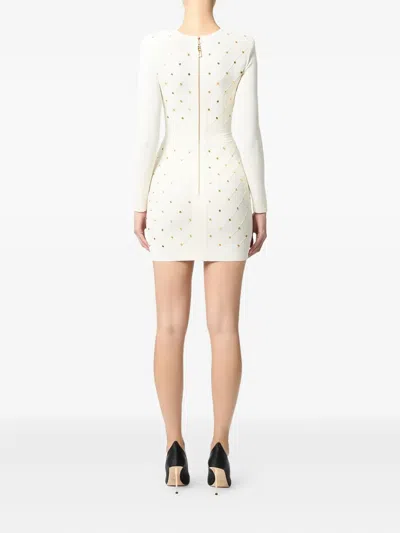 Elisabetta Franchi Mini Knitted Dress With Jewel Details In Multi