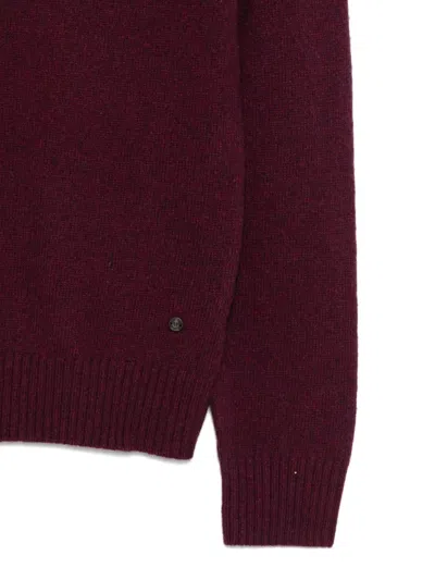 Impure Charlie Crew-neck Sweater In Burgundy