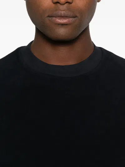 C.p. Company Men Knitwear Crew Neck In Merino Wool Felted In Blue