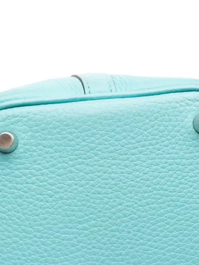 Pre-owned Hermes 2017 Clemence Picotin Lock 18 Handbag In Blue