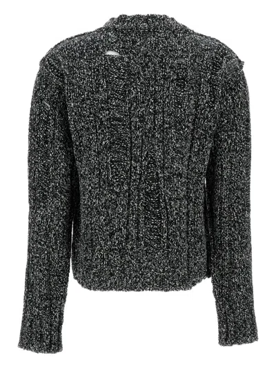 仿旧粗绞花针织毛衣