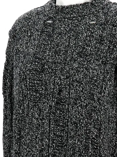 仿旧粗绞花针织毛衣