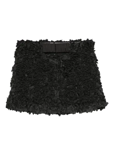 Merci Ruffled Top In Black