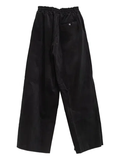 Martine Rose Black Extreme Wide Leg Tailored Trousers In Black