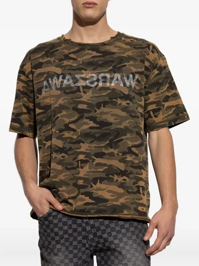 Misbhv Camouflage Printed T-shirt In Green
