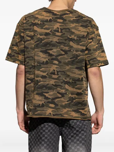Misbhv Camouflage Printed T-shirt In Green