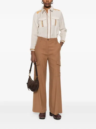 Diega Double Pocket Shirt Cherlo In Neutral