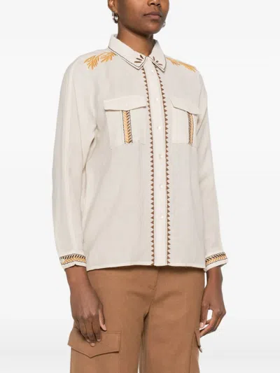 Diega Double Pocket Shirt Cherlo In Neutral