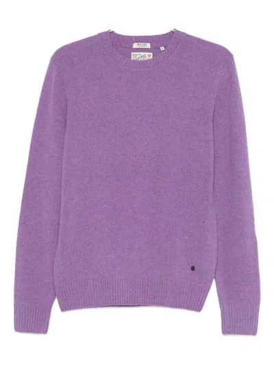 Impure Charlie Crew-neck Sweater In Purple