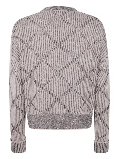 D Exterior Relaxed Fit Beige Knit Sweater With Timeless Design In Neutral