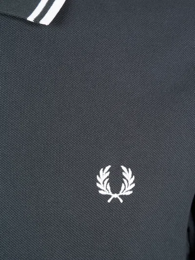 Fred Perry Logo-detail Polo Shirt In Gray