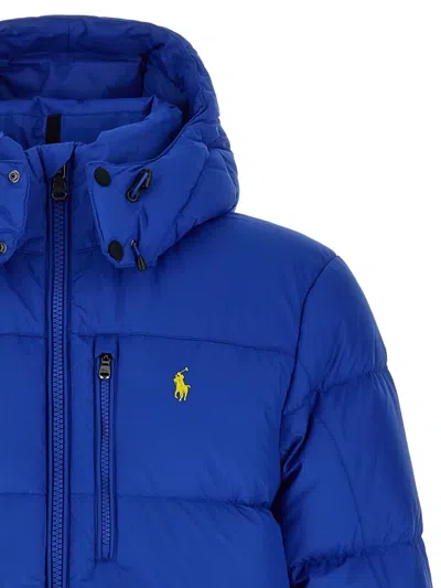 Polo Ralph Lauren Blue Polyester Down Jacket In Blue