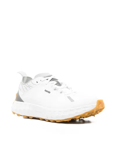 Norda Arnitel White Trail Running Sneaker In Animal Print