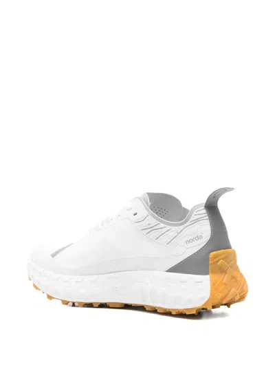 Norda Arnitel White Trail Running Sneaker In Animal Print