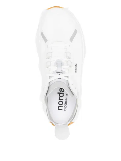 Norda Arnitel White Trail Running Sneaker In Animal Print